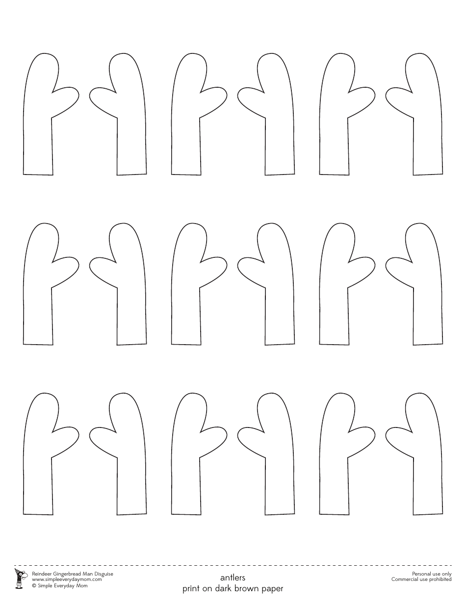 Reindeer Gingerbread Man Disguise Templates, Page 3