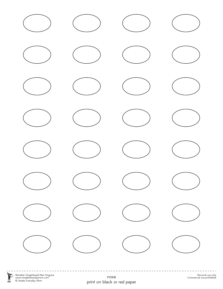 Reindeer Gingerbread Man Disguise Templates, Page 4