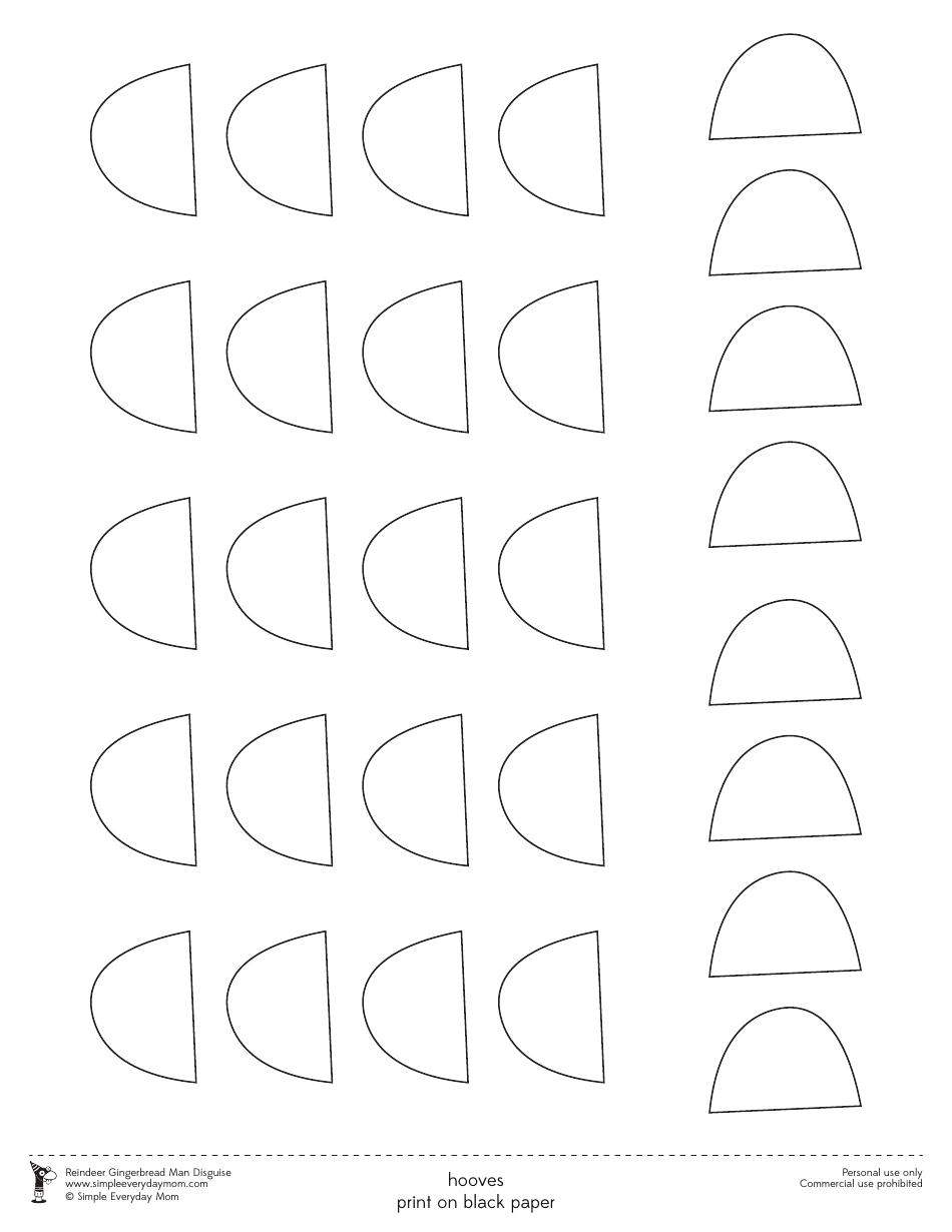 Reindeer Gingerbread Man Disguise Templates, Page 7