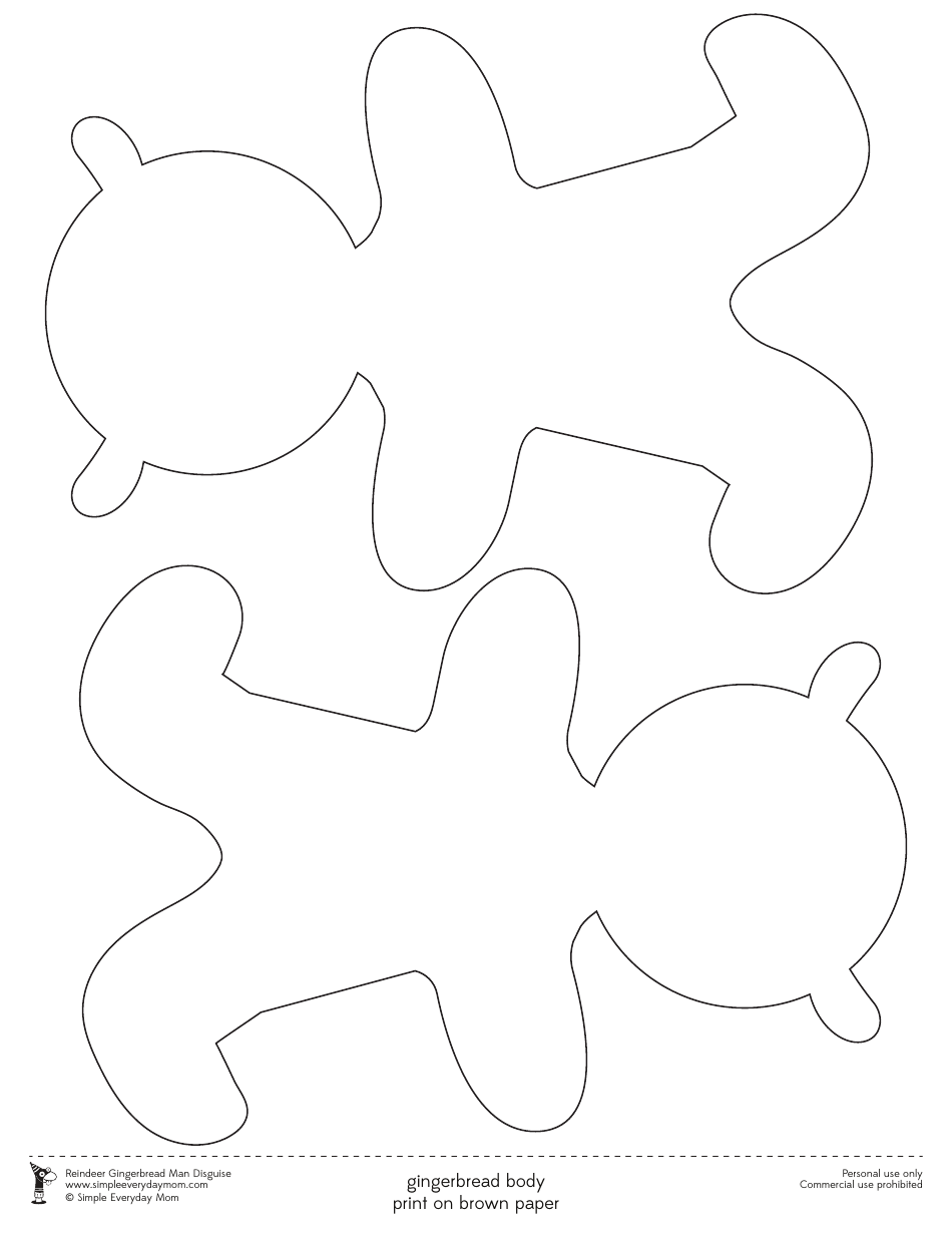 Reindeer Gingerbread Man Disguise Templates Download Printable PDF Reindeer Gingerbread Man Disguise Templates Download Printable PDF