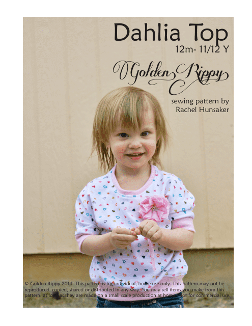 Dahlia Top Sewing Pattern Templates