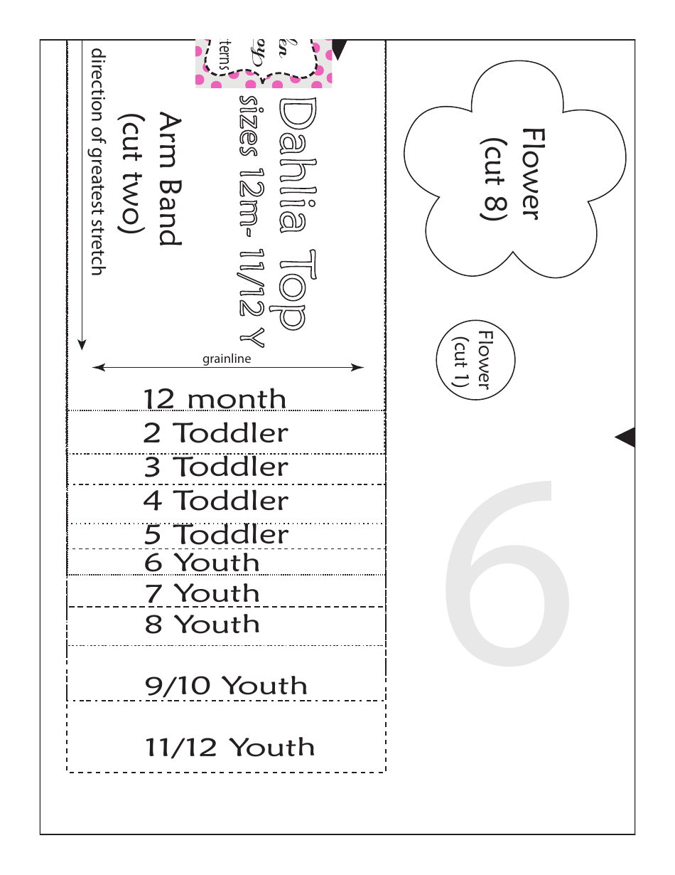 Dahlia Top Sewing Pattern Templates, Page 13