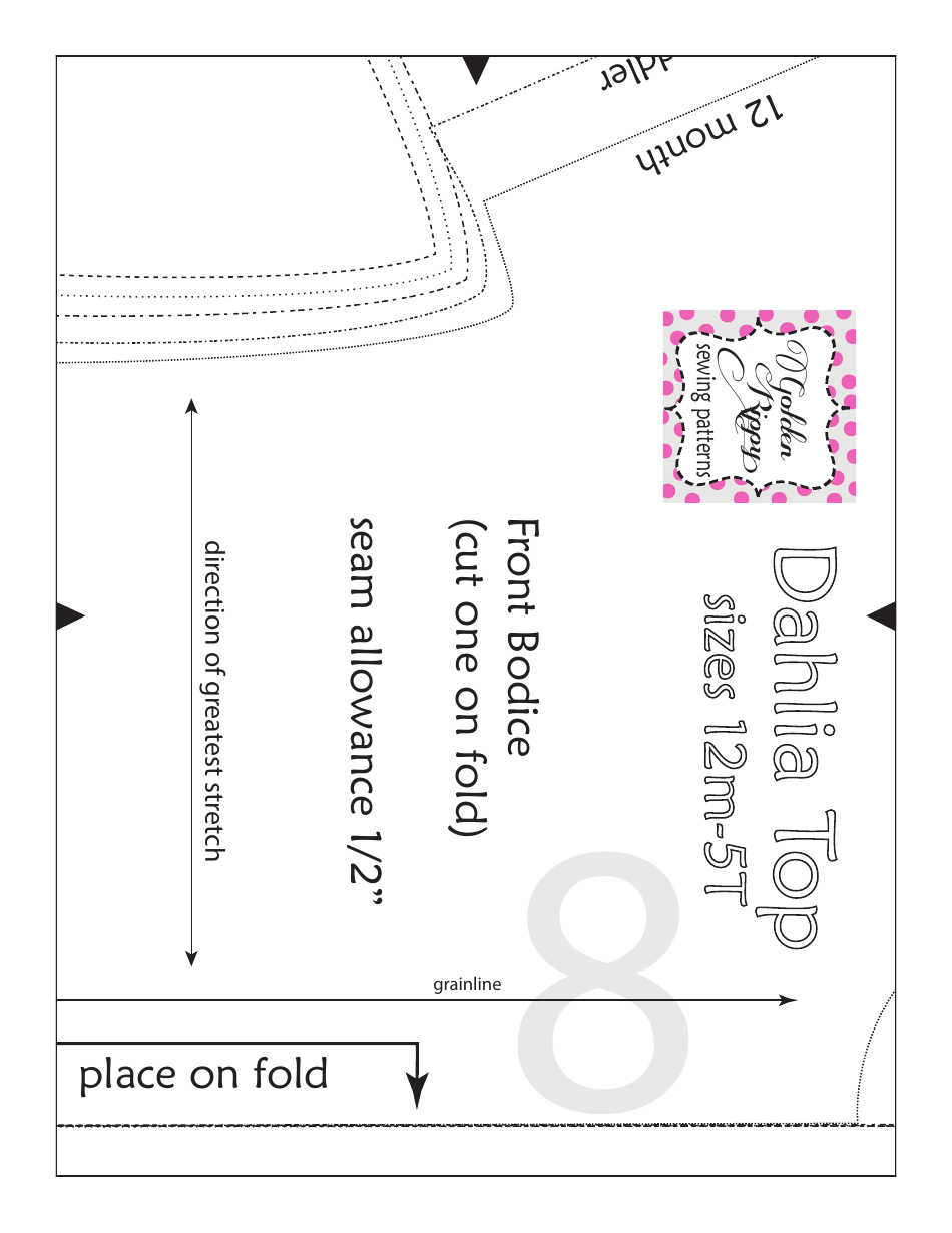 Dahlia Top Sewing Pattern Templates, Page 15