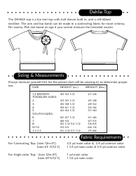 Dahlia Top Sewing Pattern Templates, Page 2