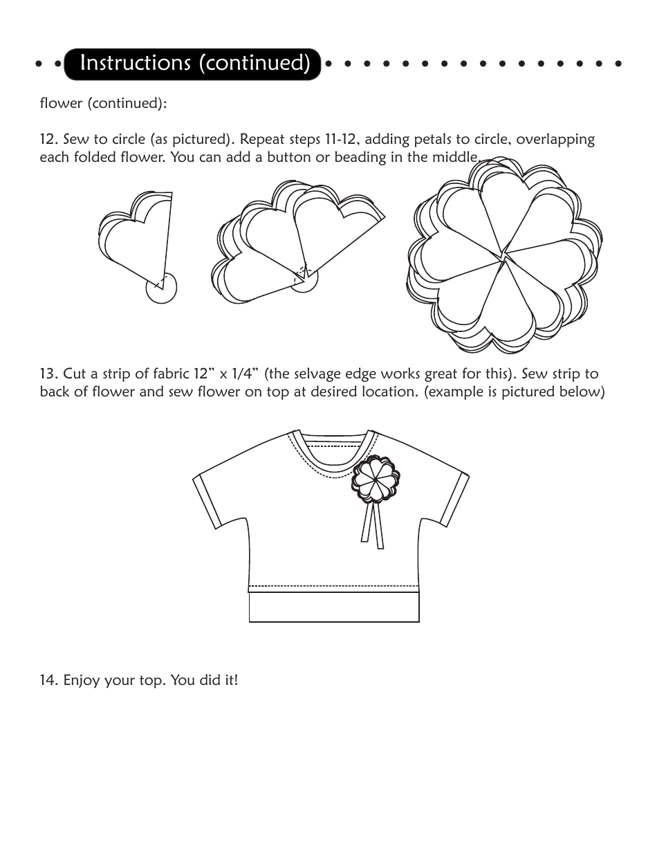 Dahlia Top Sewing Pattern Templates, Page 7