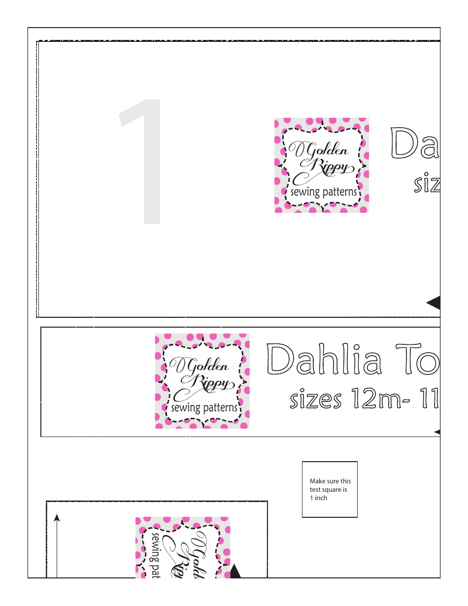 Dahlia Top Sewing Pattern Templates, Page 8