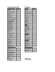 Kitchen Inventory Checklist Template Download Printable PDF   Page 1 Thumb 