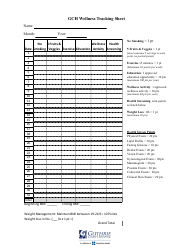 Document preview: Wellness Tracking Sheet - Guthrie County Hospital