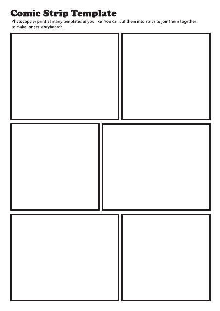 6 Panel Comic Strip Template – A versatile and customizable template for creating engaging comic strips.