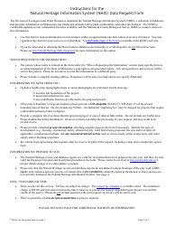 Natural Heritage Information System (Nhis) Data Request Form - Minnesota, Page 3