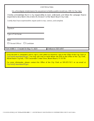 Form MBCC1 Reporting of Solicitation of Contributions for Political Committees and Electioneering Communications Organizations - City of Miami Beach, Florida, Page 3