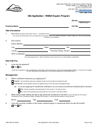 Form AGR-2264 Site Application - Wsda Organic Program - Washington, Page 2