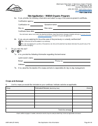 Form AGR-2264 Site Application - Wsda Organic Program - Washington, Page 3