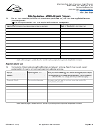 Form AGR-2264 Site Application - Wsda Organic Program - Washington, Page 5