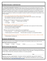Mass Violence Application Form - Ma&#039;ili Shooting Incident - Hawaii, Page 2