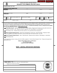 Document preview: Form SHP-158T Request for Criminal Record Check - Missouri