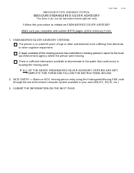 Document preview: Form SHP-718 Issouri Endangered Silver Advisory - Missouri