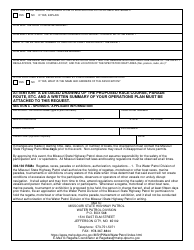 Form SHP-628 Application for a Regatta/Marine Event Permit - Missouri, Page 2