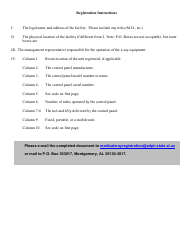 Form ADPH-RAD-69 Application for Registration of Sources of Radiation - Alabama, Page 3
