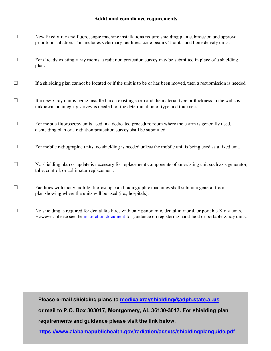 Form ADPH-RAD-69 Application for Registration of Sources of Radiation - Alabama, Page 4