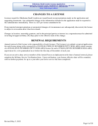 Oklahoma Small Lender License Application - Oklahoma, Page 6