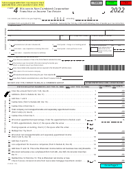 Document preview: Form 4 (IC-040) Wisconsin Non-combined Corporation Franchise or Income Tax Return - Wisconsin