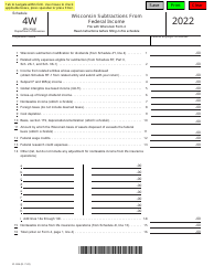 Document preview: Form IC-024 Schedule 4W Wisconsin Subtractions From Federal Income - Wisconsin