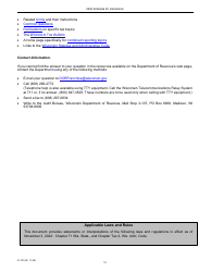 Instructions for Form IC-123 Schedule 4V Wisconsin Additions to Federal Income - Wisconsin, Page 12