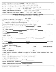 Confidential Guardianship Questionnaire - County of Alameda, California, Page 10
