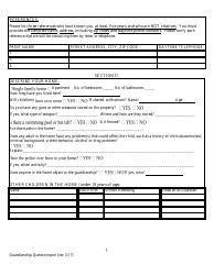 Confidential Guardianship Questionnaire - County of Alameda, California, Page 7