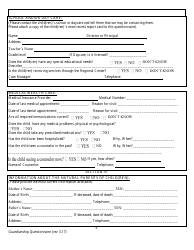 Confidential Guardianship Questionnaire - County of Alameda, California, Page 9