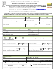 Form W-675 Report Form for Protective Services for the Elderly - Connecticut
