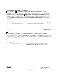 Form SJ-FL-101 Marital Settlement Agreement (No Children) - County of San Joaquin, California, Page 6