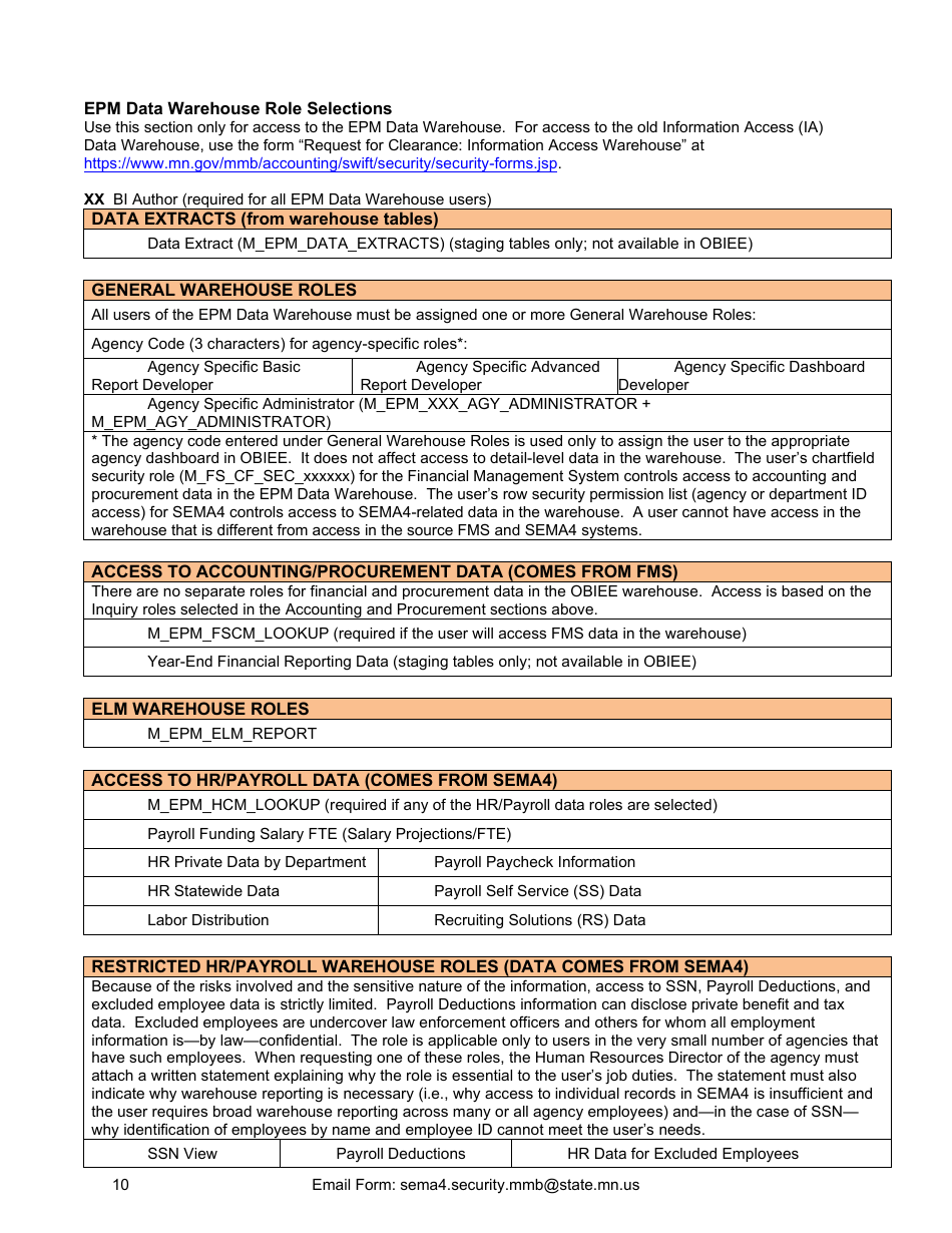 Request for Access to Swift Statewide Systems - Minnesota, Page 10