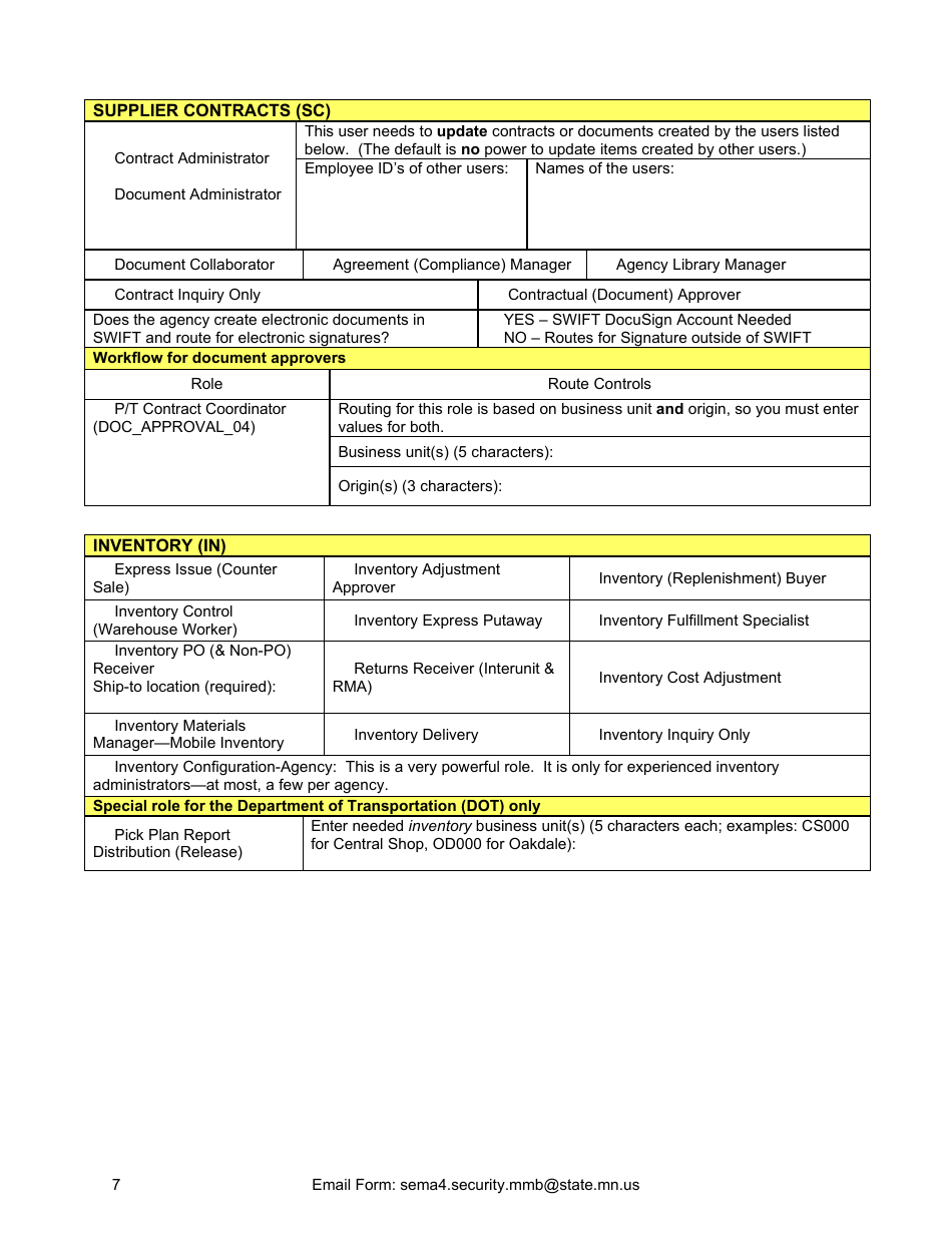 Request for Access to Swift Statewide Systems - Minnesota, Page 7