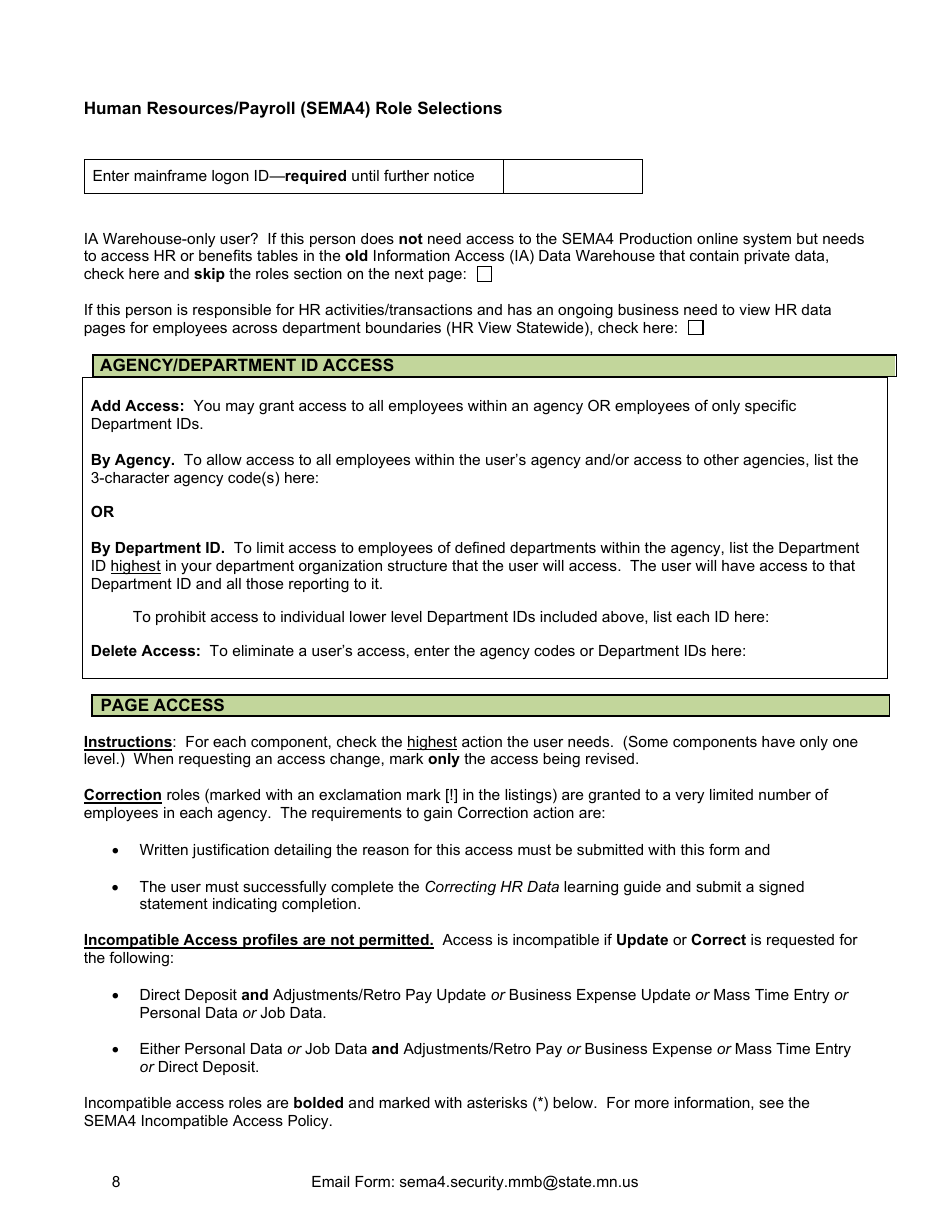 Request for Access to Swift Statewide Systems - Minnesota, Page 8
