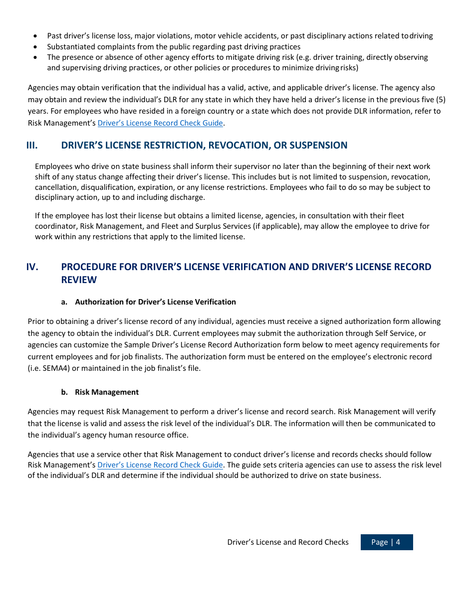 Drivers License and Record Checks - Minnesota, Page 4