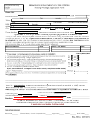 Form 302.100A Visiting Privilege Application Form - Minnesota, Page 2