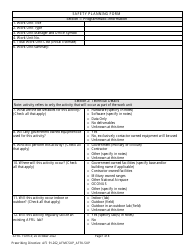 Document preview: AFRL Form 4 Safety Planning Form