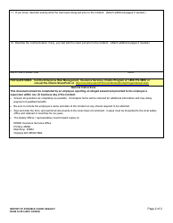 DSHS Form 03-391 Report of Possible Client Assault - Washington, Page 2