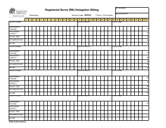 Document preview: DSHS Form 06-200 Registered Nurse (Rn) Delegation Billing - Washington