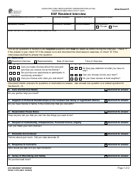 Document preview: DSHS Form 15-575 Attachment E Esf Resident Interview - Washington