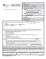 DSHS Form 18-398A Vendor/Provider Overpayment Notice - Washington