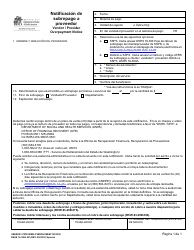 Document preview: DSHS Formulario 18-398A Notificacion De Sobrepago a Proveedor - Washington (Spanish)