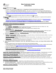 DSHS Form 27-043 Contractor Intake - Washington