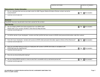 DSHS Form 27-143 Csd Abd Medical Evidence Review Contractor Self-assessment Monitoring Tool - Washington, Page 3