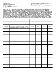Document preview: Form 3400-233 Dewatering Visual Inspection Log - Dewatering Operations - Wpdes General Permit No. Wi-0049344-05-0 - Wisconsin