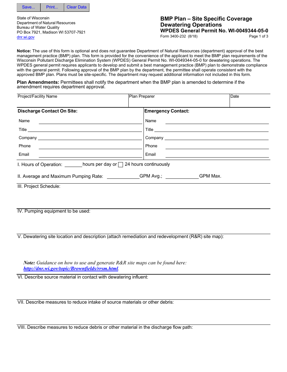 Form 3400 232 Fill Out Sign Online And Download Fillable Pdf Wisconsin Templateroller 1787