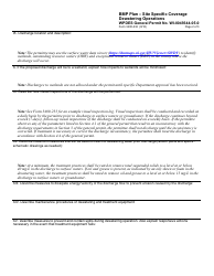 Form 3400-232 Bmp Plan - Site Specific Coverage - Dewatering Operations - Wpdes General Permit No. Wi-0049344-05-0 - Wisconsin, Page 2