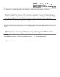 Form 3400-232 Bmp Plan - Site Specific Coverage - Dewatering Operations - Wpdes General Permit No. Wi-0049344-05-0 - Wisconsin, Page 3